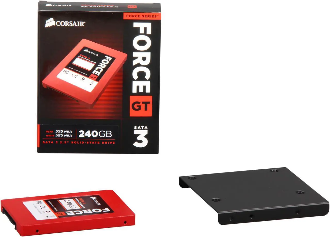 Alt view image 6 of 6 - Corsair Force Series GT 2.5" 240GB SATA III MLC Internal Solid State Drive (SSD) CSSD-F240GBGT-BK