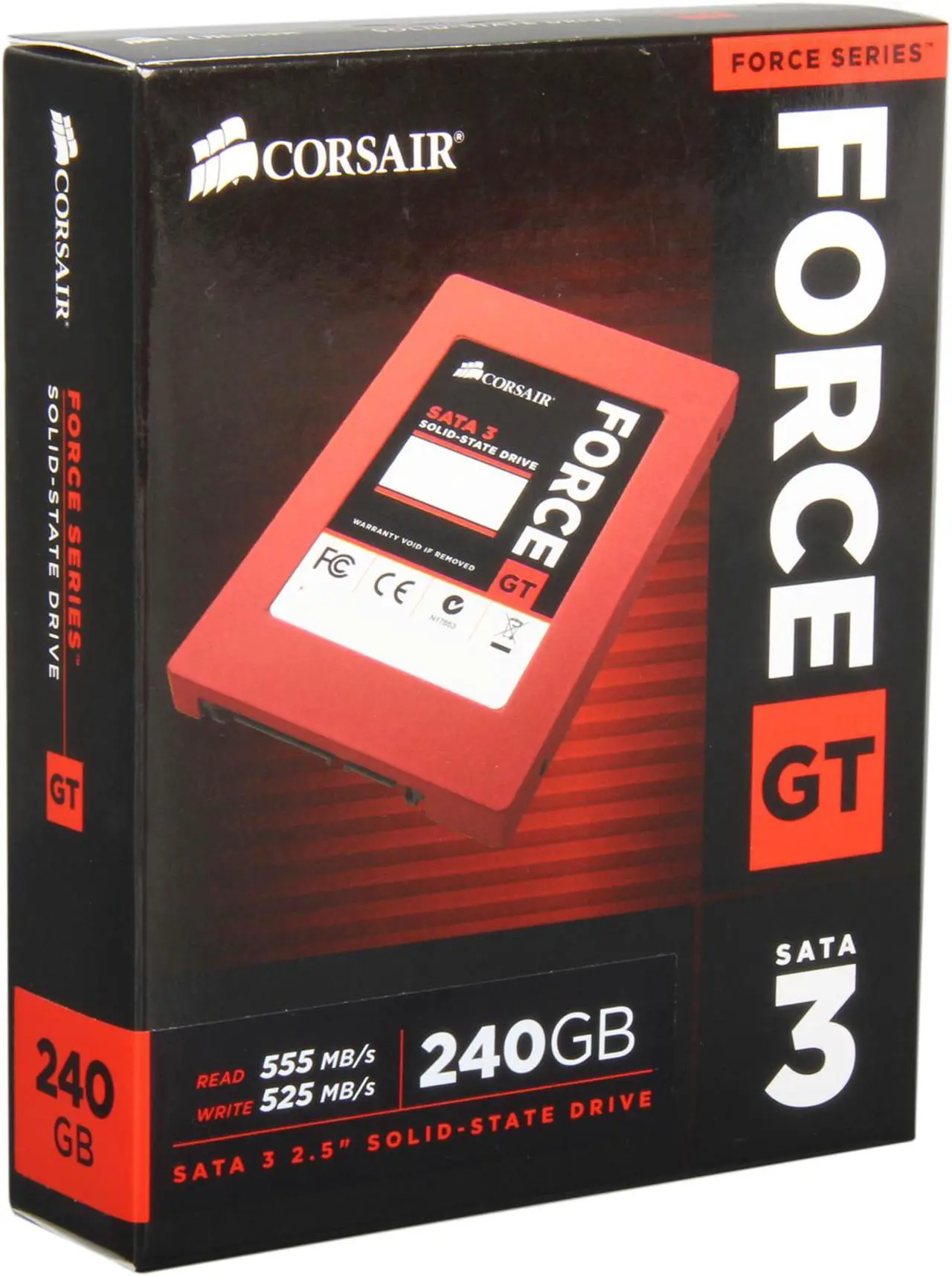 Alt view image 7 of 6 - Corsair Force Series GT 2.5" 240GB SATA III MLC Internal Solid State Drive (SSD) CSSD-F240GBGT-BK