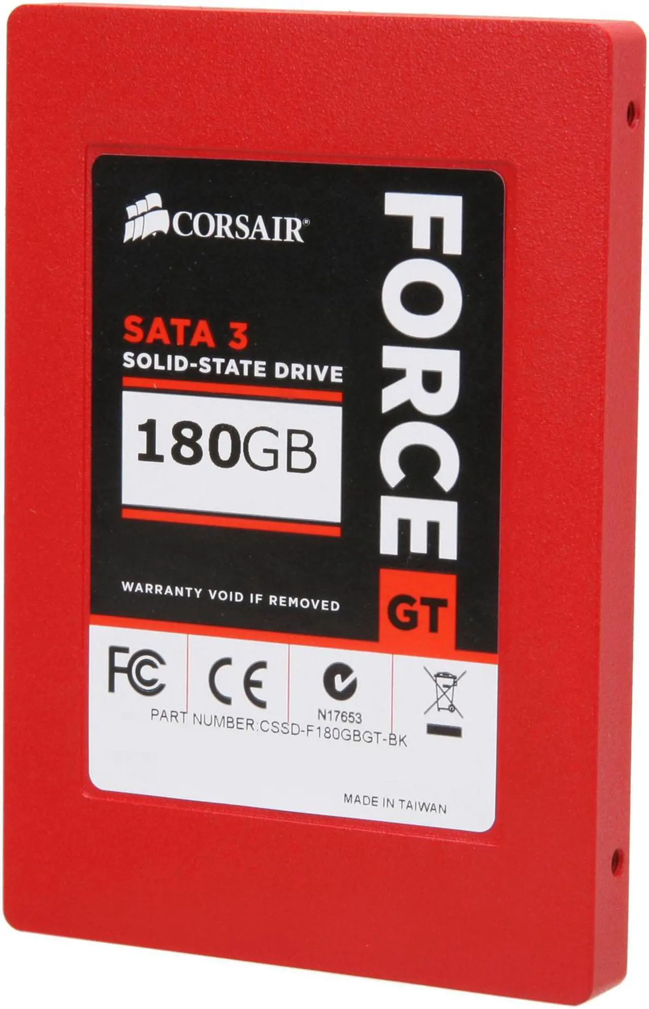 Alt view image 2 of 6 - Corsair Force Series GT 2.5" 180GB SATA III Internal Solid State Drive (SSD) CSSD-F180GBGT-BK