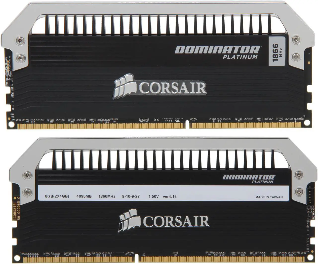 Alt view image 2 of 3 - CORSAIR Dominator Platinum 8GB (2 x 4GB) DDR3 1866 (PC3 14900) Desktop Memory Model CMD8GX3M2A1866C9