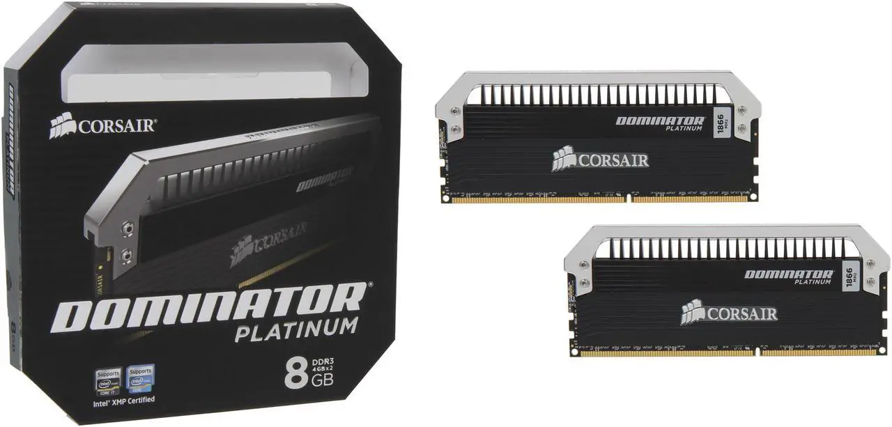 Alt view image 3 of 3 - CORSAIR Dominator Platinum 8GB (2 x 4GB) DDR3 1866 (PC3 14900) Desktop Memory Model CMD8GX3M2A1866C9