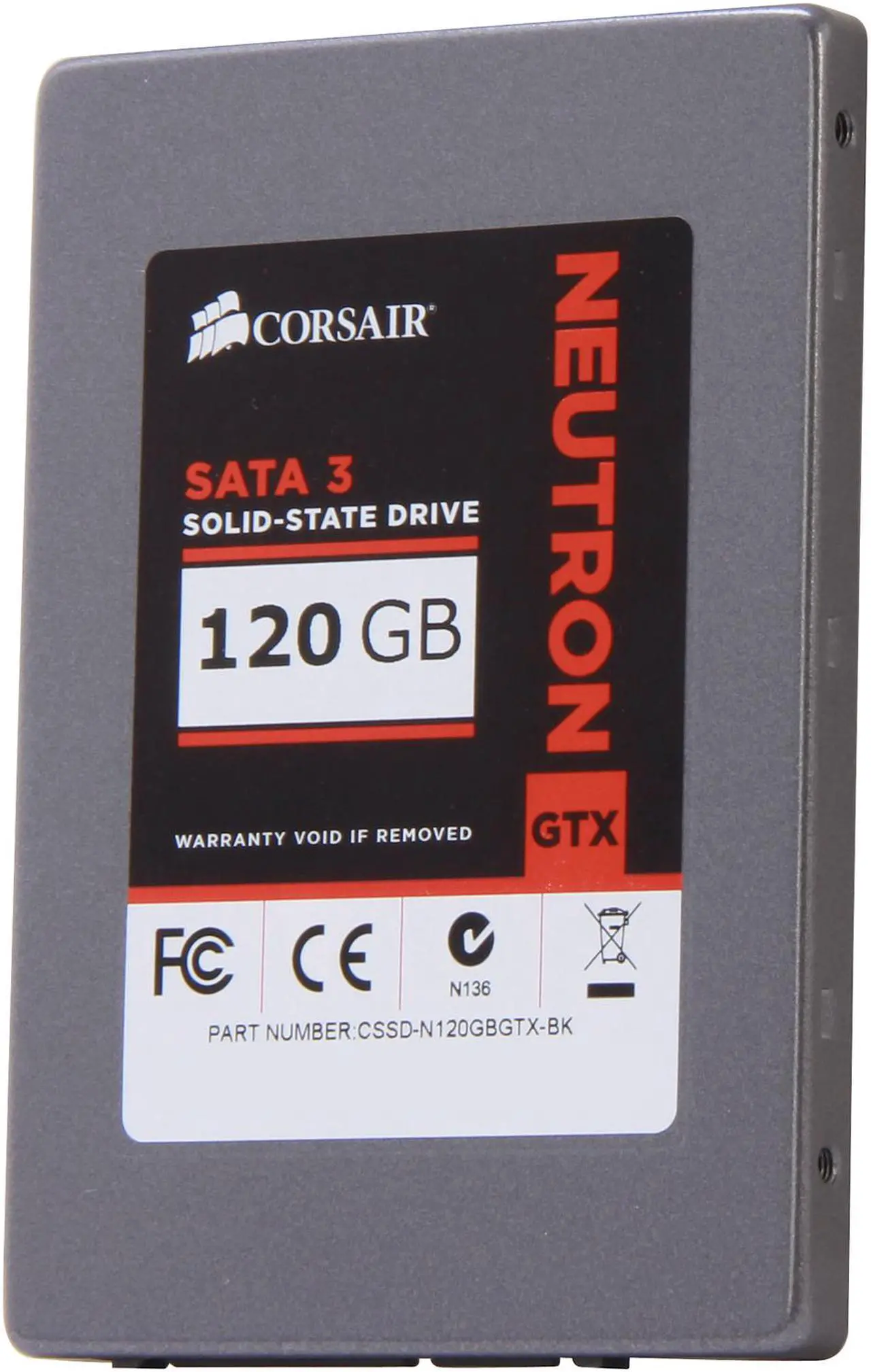 Alt view image 2 of 6 - Corsair Neutron Series GTX 2.5" 120GB SATA III Internal Solid State Drive (SSD) CSSD-N120GBGTX-BK