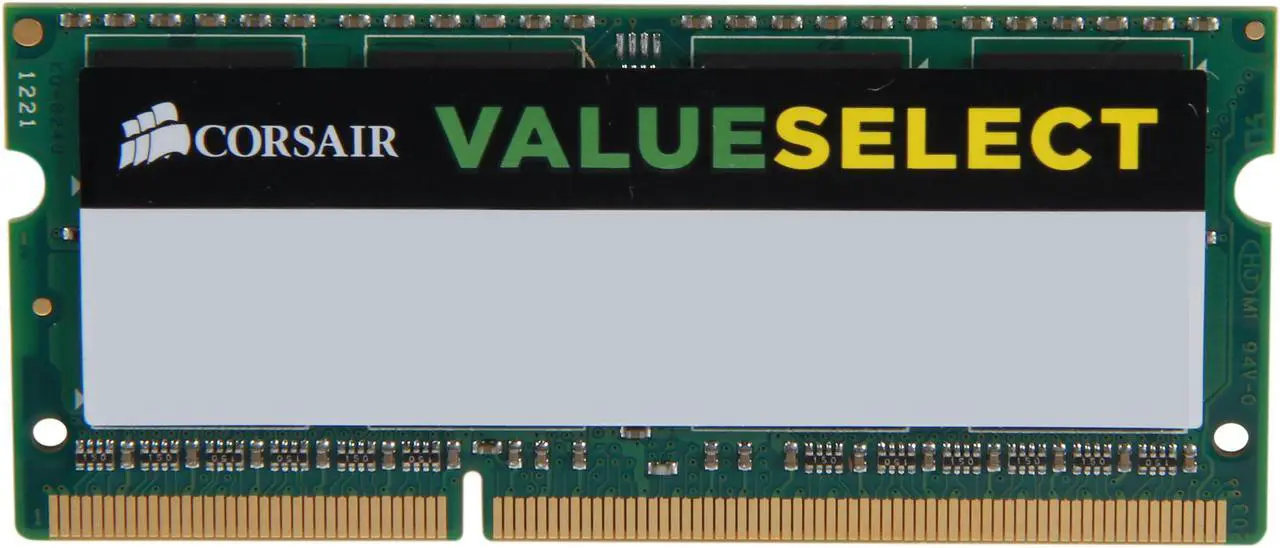 Main image of CORSAIR ValueSelect 8GB 204-Pin DDR3 SO-DIMM DDR3 1600 (PC3 12800) Laptop Memory Model CMSO8GX3M1A1600C11