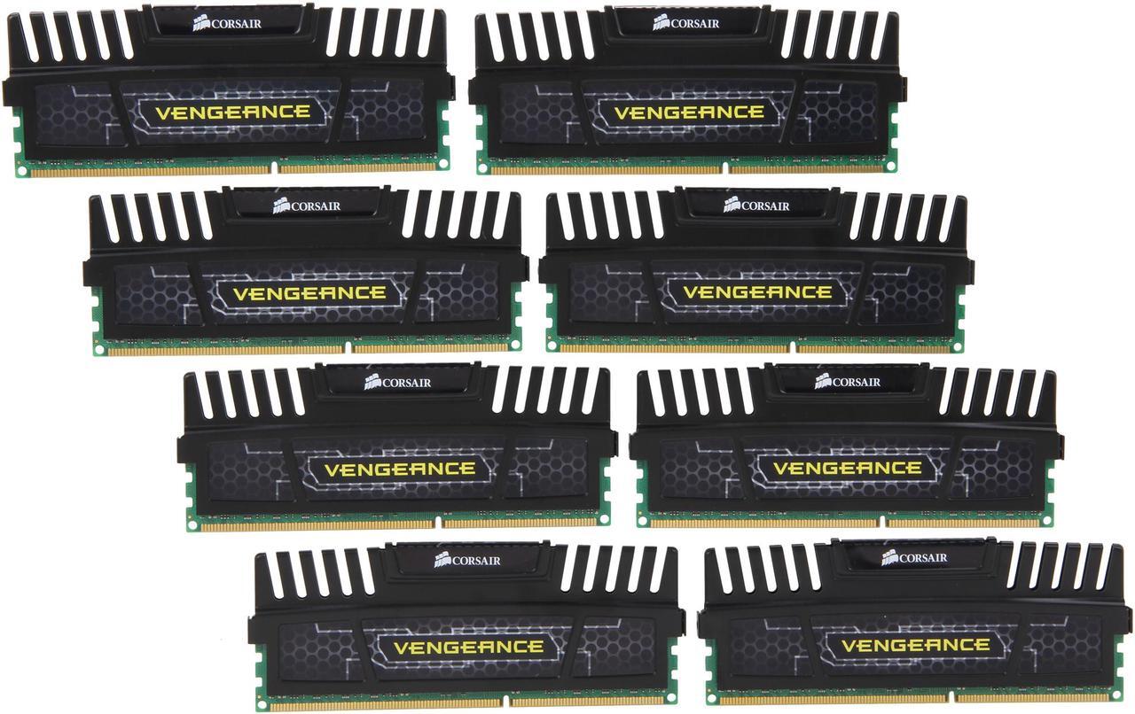Main image of CORSAIR Vengeance 64GB (8 x 8GB) DDR3 1866 (PC3 14900) Desktop Memory Model CMZ64GX3M8A1866C9