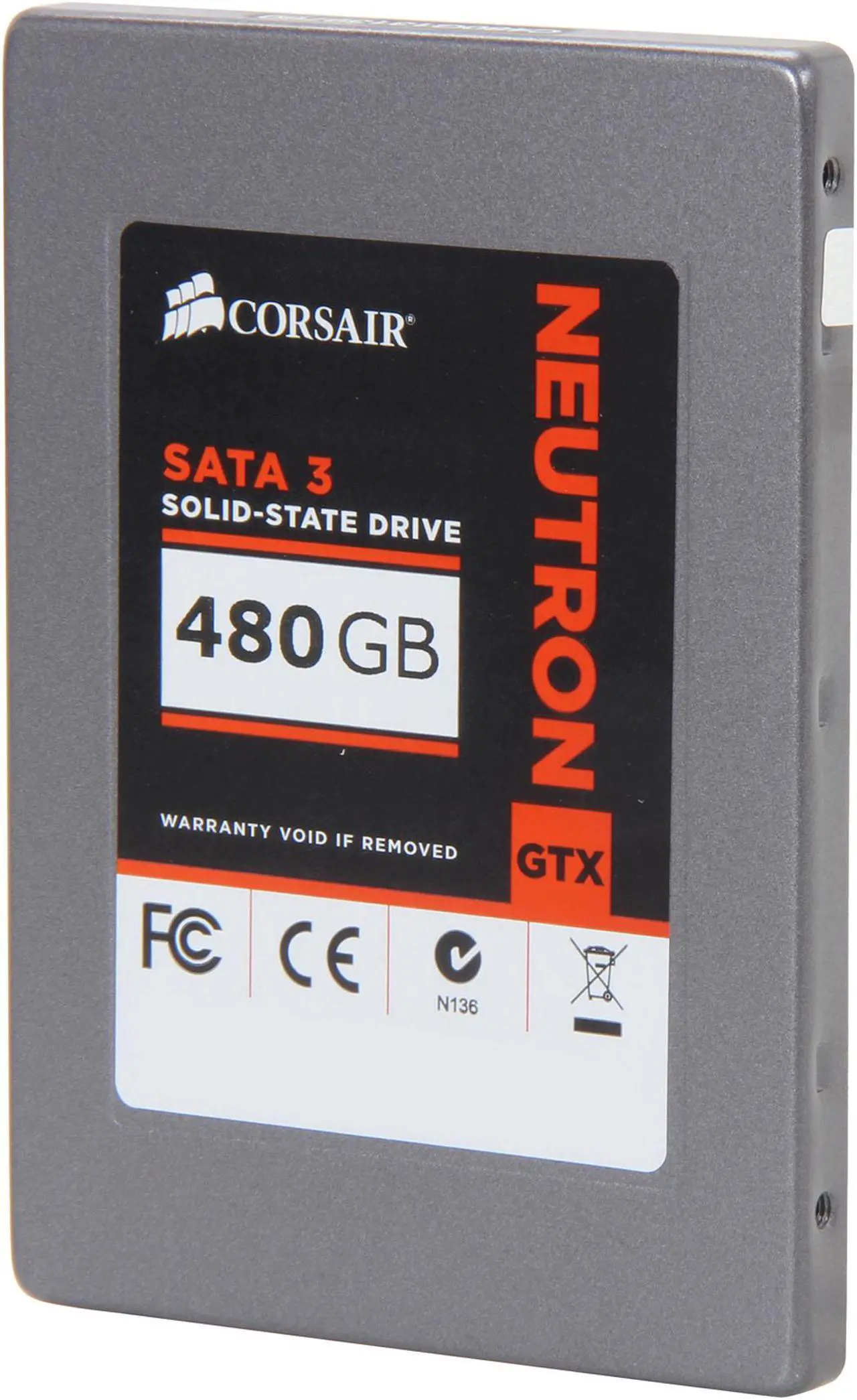Main image of Corsair Neutron Series GTX 2.5" 480GB SATA III MLC Internal Solid State Drive (SSD) CSSD-N480GBGTXB-BK
