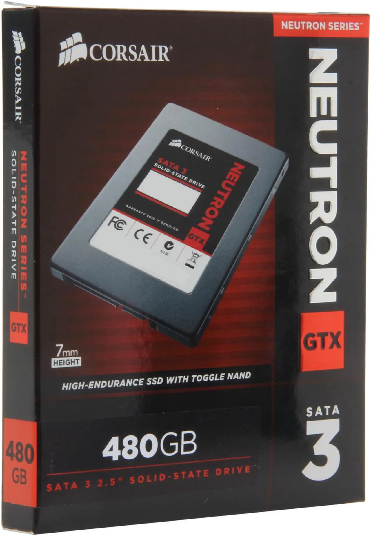 Alt view image 6 of 6 - Corsair Neutron Series GTX 2.5" 480GB SATA III MLC Internal Solid State Drive (SSD) CSSD-N480GBGTXB-BK
