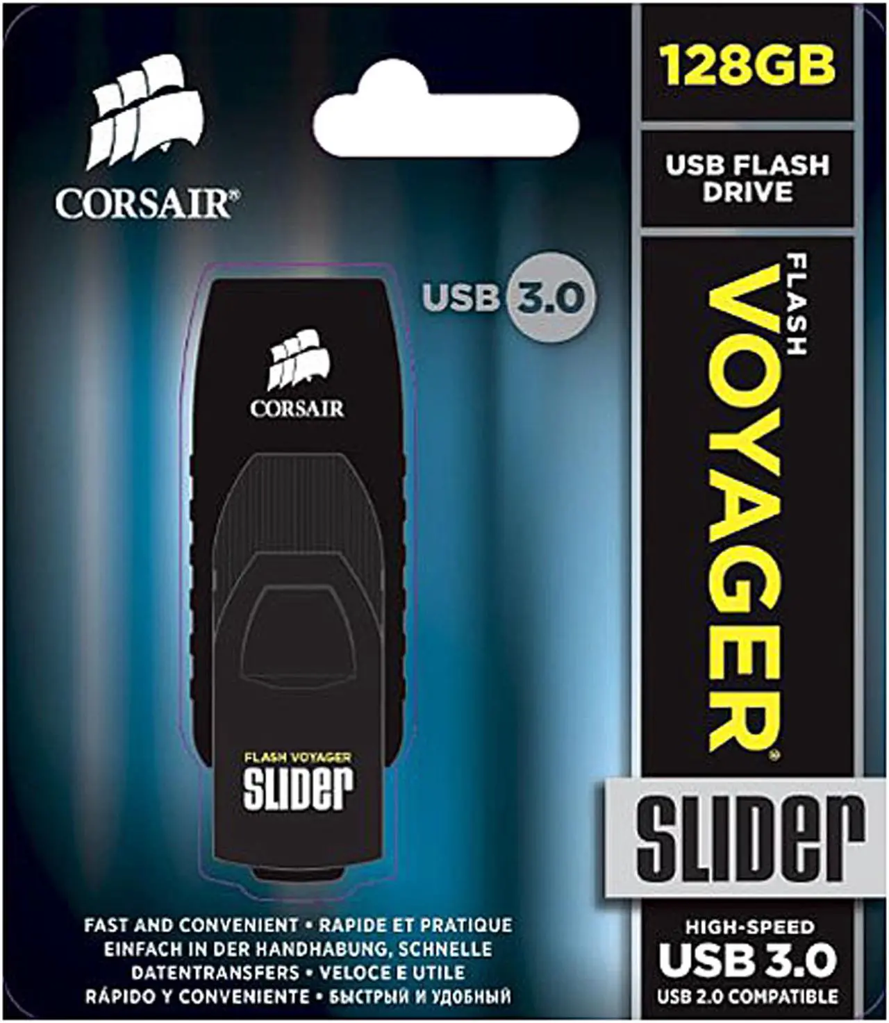 Alt view image 4 of 4 - Corsair 128GB Voyager Slider USB 3.0 Flash Drive (CMFSL3B-128GB)