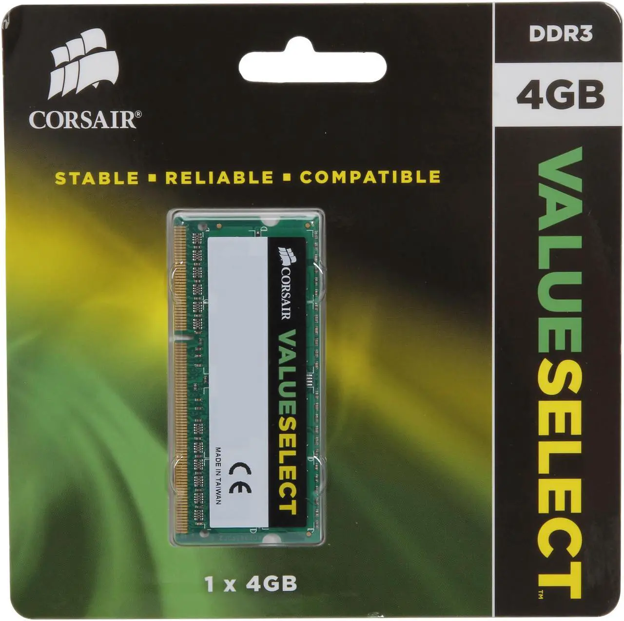 Alt view image 3 of 3 - CORSAIR ValueSelect 4GB 204-Pin DDR3 SO-DIMM DDR3L 1333 (PC3L 10600) Laptop Memory Model CMSO4GX3M1C1333C9
