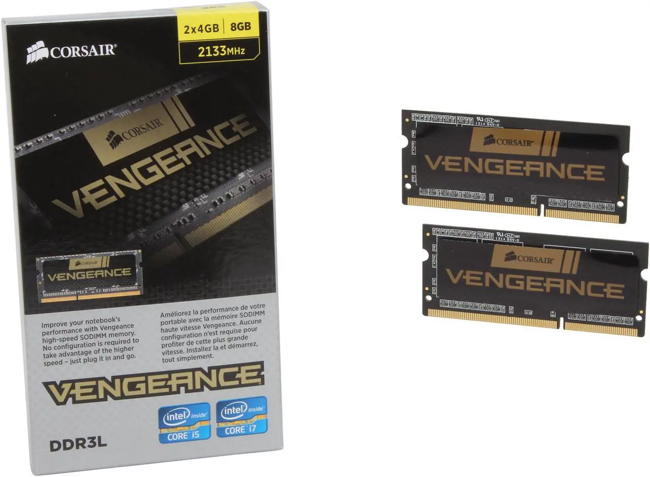Alt view image 3 of 3 - CORSAIR Vengeance Performance 8GB (2 x 4GB) 204-Pin DDR3 SO-DIMM DDR3L 2133 (PC3L 17000) Laptop Memory Model CMSX8GX3M2B2133C11