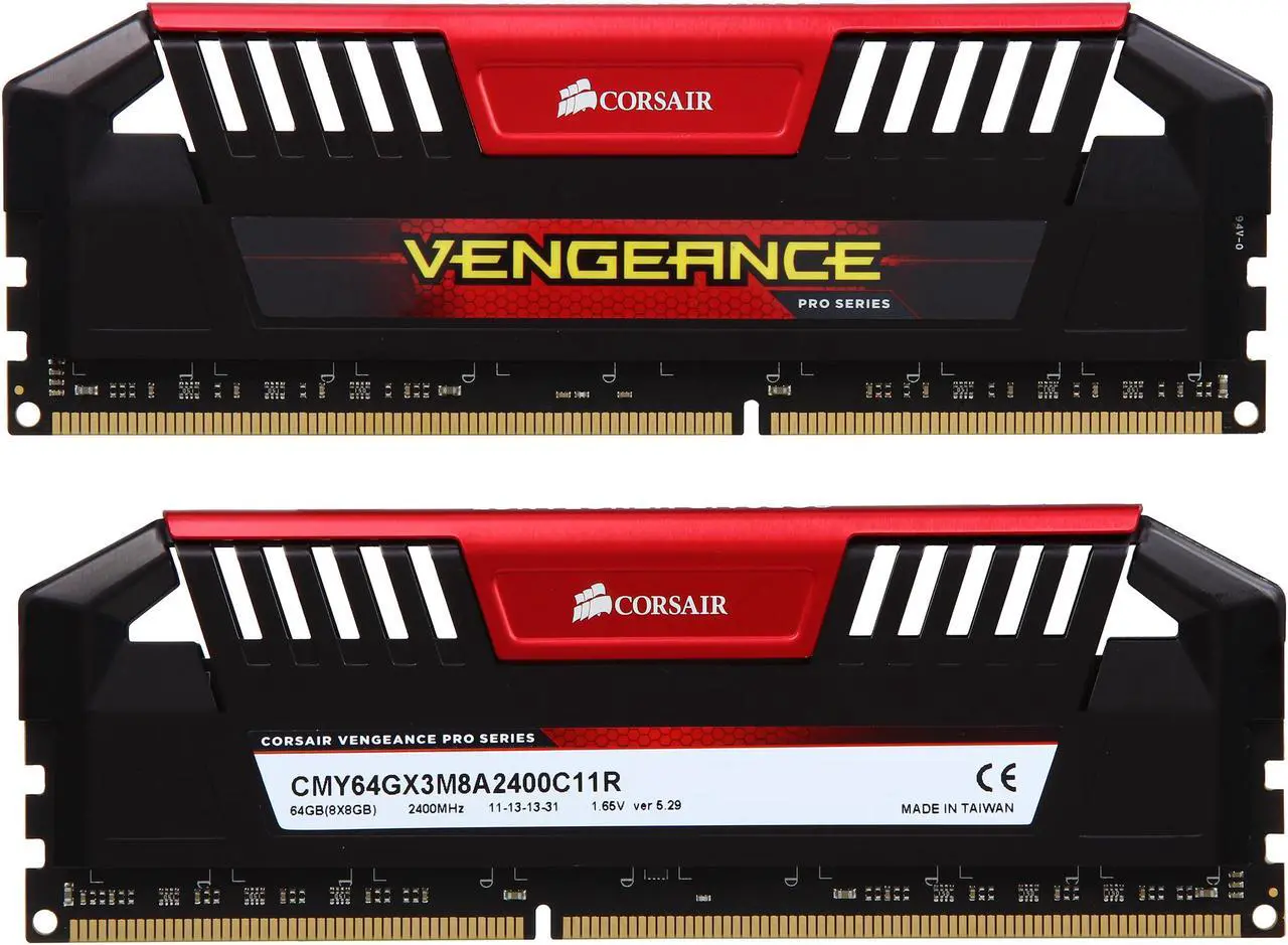 Alt view image 2 of 3 - CORSAIR Vengeance Pro 64GB (8 x 8GB) DDR3 2400 (PC3 19200) Desktop Memory Model CMY64GX3M8A2400C11R