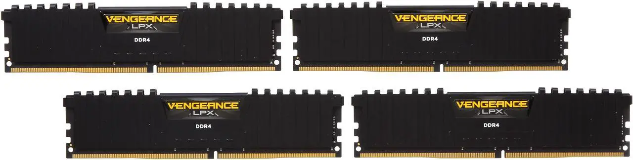 Main image of CORSAIR Vengeance LPX 32GB (4 x 8GB) 288-Pin PC RAM DDR4 2666 (PC4 21300) Desktop Memory Model CMK32GX4M4A2666C16