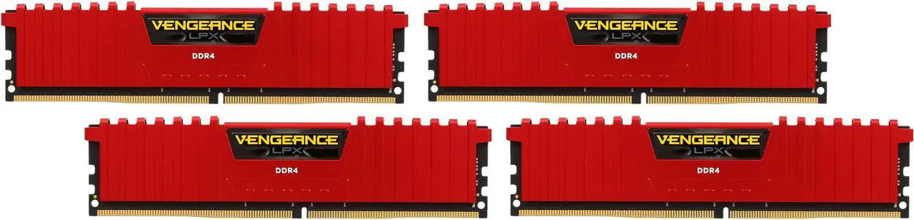 Main image of CORSAIR Vengeance LPX 32GB (4 x 8GB) DDR4 2666 (PC4 21300) memory kit for DDR4 Systems Model CMK32GX4M4A2666C16R