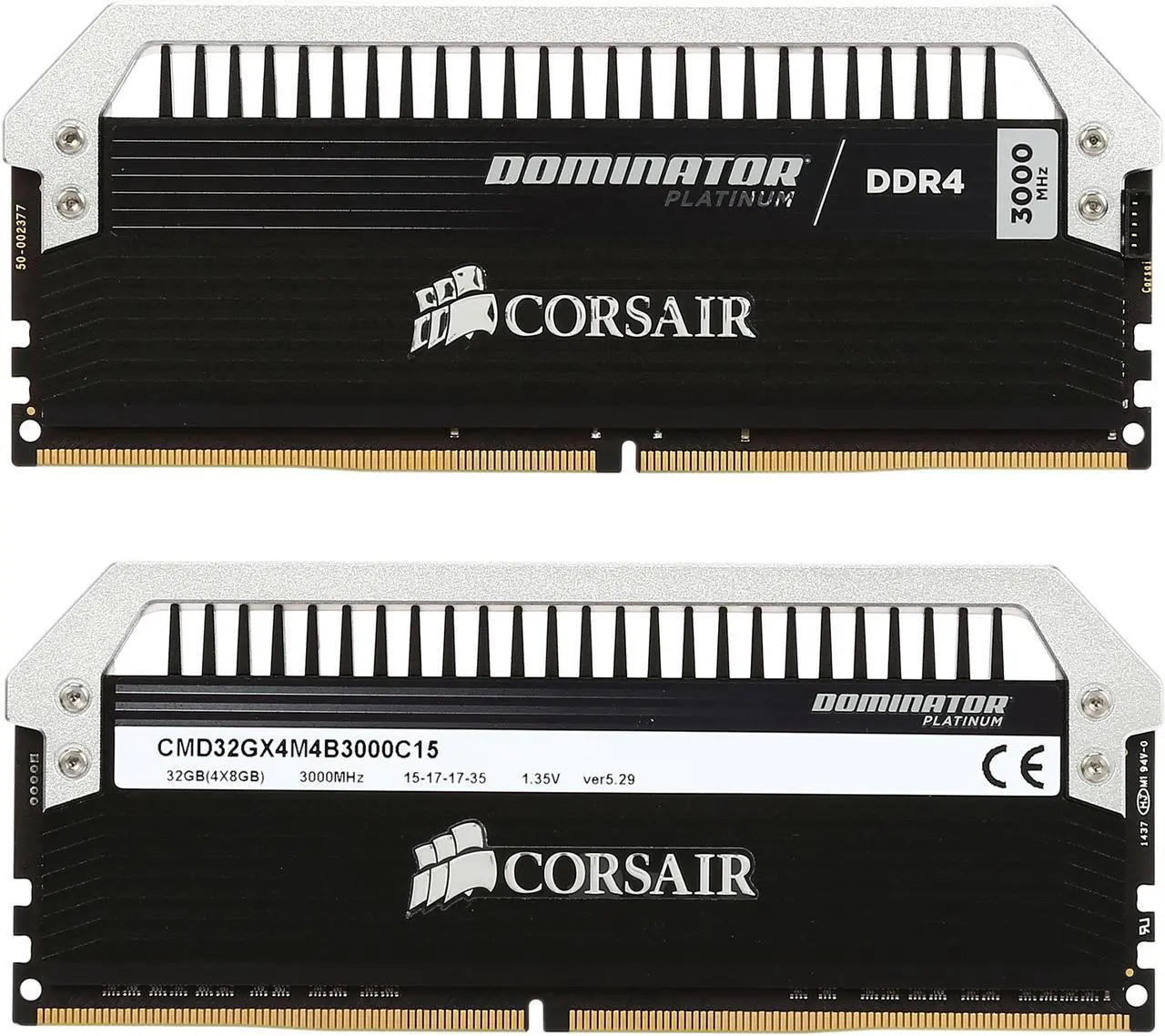 Alt view image 2 of 7 - CORSAIR Dominator Platinum 32GB (4 x 8GB) DDR4 3000 (PC4 24000) Memory Kit Model CMD32GX4M4B3000C15