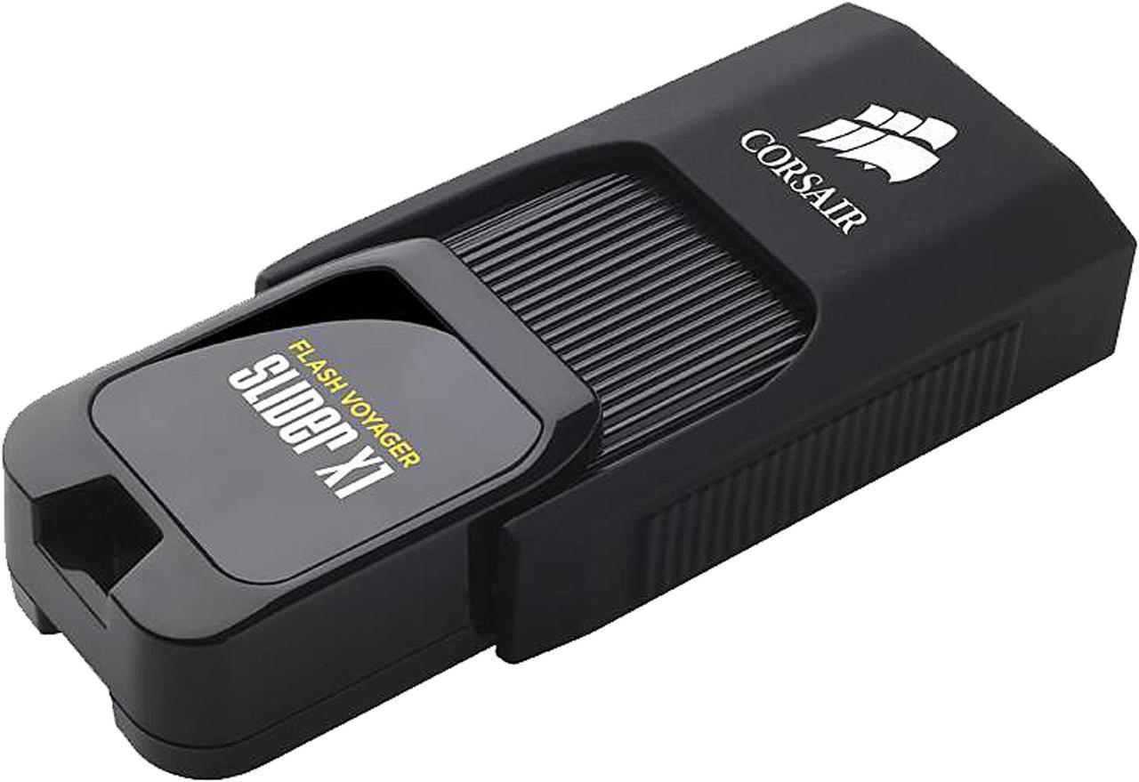 Corsair 128GB Voyager Slider X1 USB 3.0 Flash Drive, Speed Up to 130MB/s (CMFSL3X1-128GB)