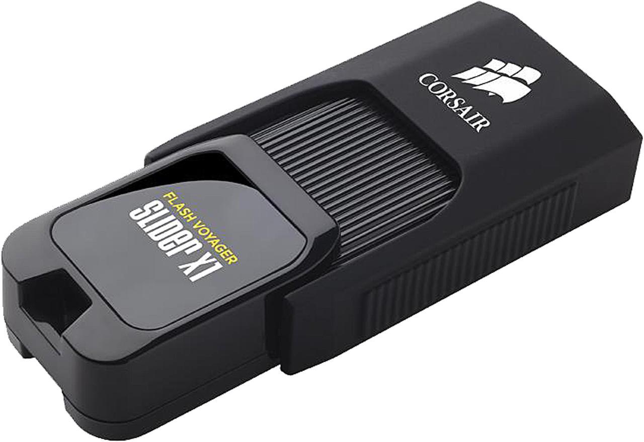 Corsair 256GB Voyager Slider X1 USB 3.0 Flash Drive, Speed Up to 130MB/s (CMFSL3X1-256GB)