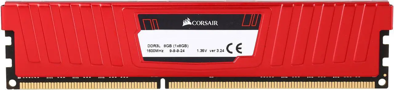 Alt view image 2 of 3 - CORSAIR Vengeance LP 8GB DDR3L 1600 (PC3L 12800) Memory Kit Model CML8GX3M1C1600C9R