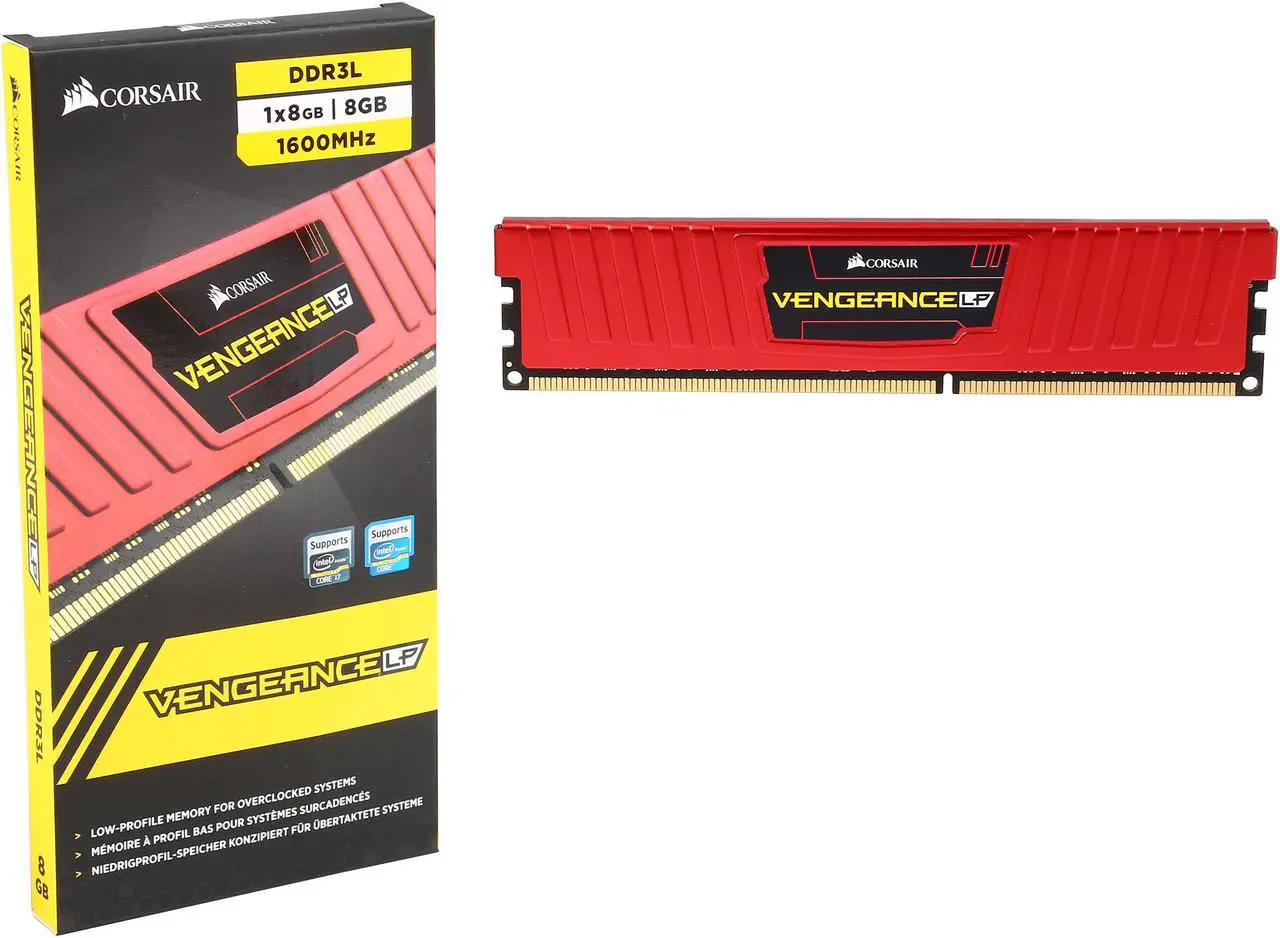 Alt view image 3 of 3 - CORSAIR Vengeance LP 8GB DDR3L 1600 (PC3L 12800) Memory Kit Model CML8GX3M1C1600C9R