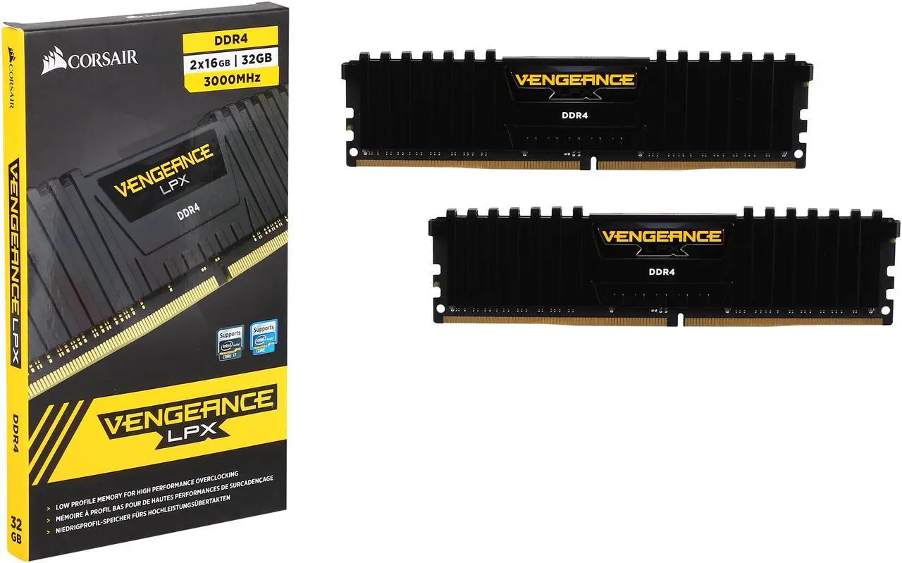 Alt view image 3 of 3 - CORSAIR Vengeance LPX 32GB (2 x 16GB) DDR4 3000 (PC4 24000) Desktop Memory Model CMK32GX4M2B3000C15
