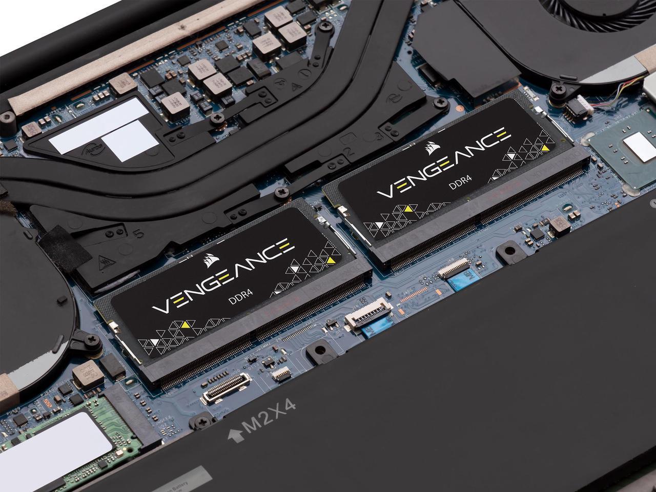 Alt view image 2 of 3 - CORSAIR Vengeance 8GB (2 x 4GB) 260-Pin DDR4 SO-DIMM DDR4 2400 (PC4 19200) Notebook Memory Model CMSX8GX4M2A2400C16