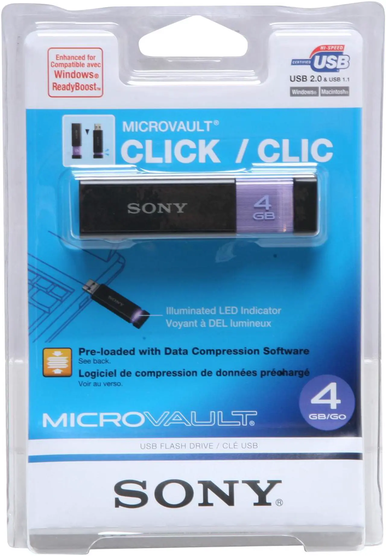 Alt view image 2 of 2 - SONY Micro Vault Click 4GB USB 2.0 Flash Drive with Virtual Expander USM-4GL