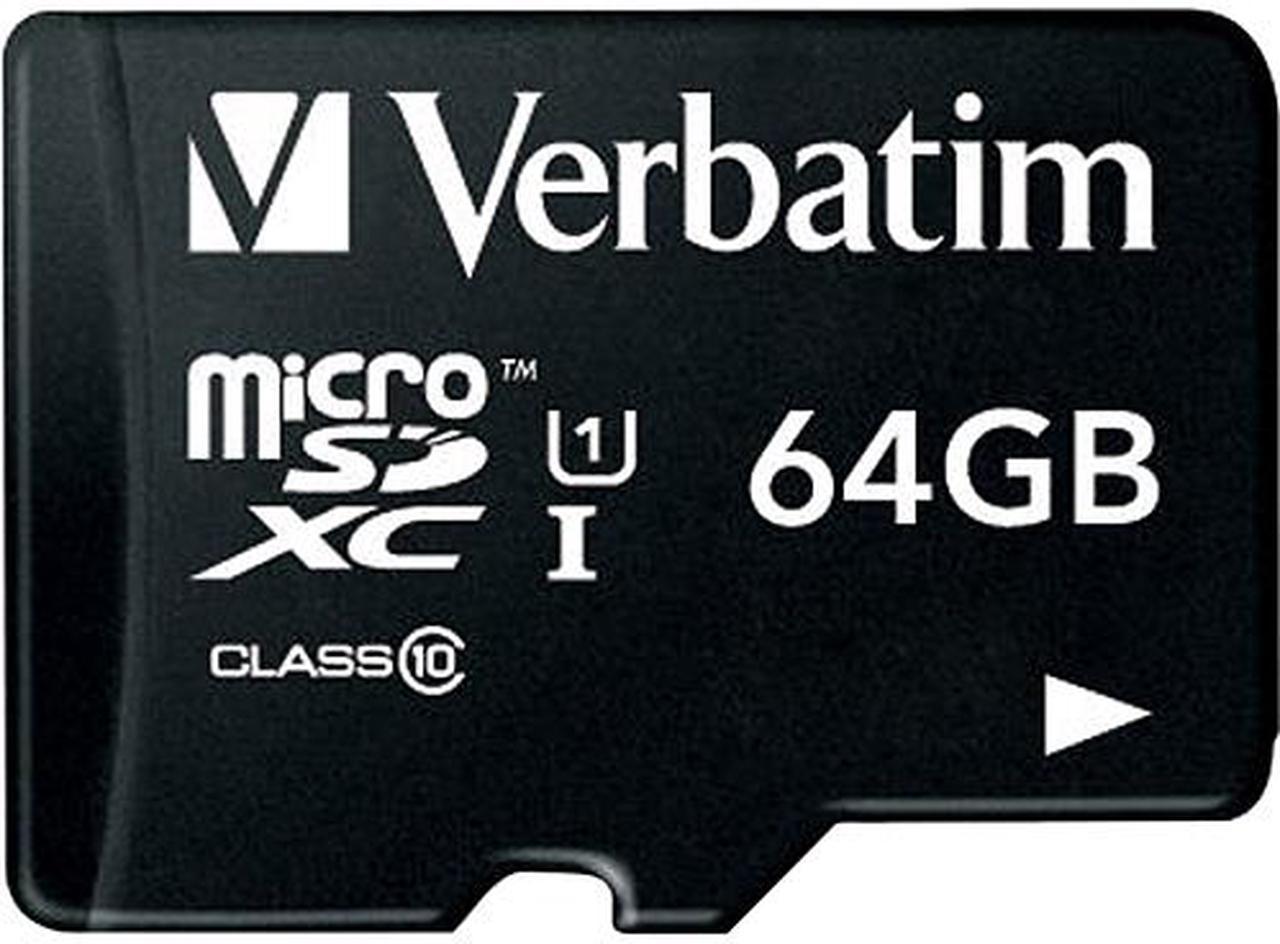 Verbatim 64GB microSDXC Card (Class 10) w Adapter