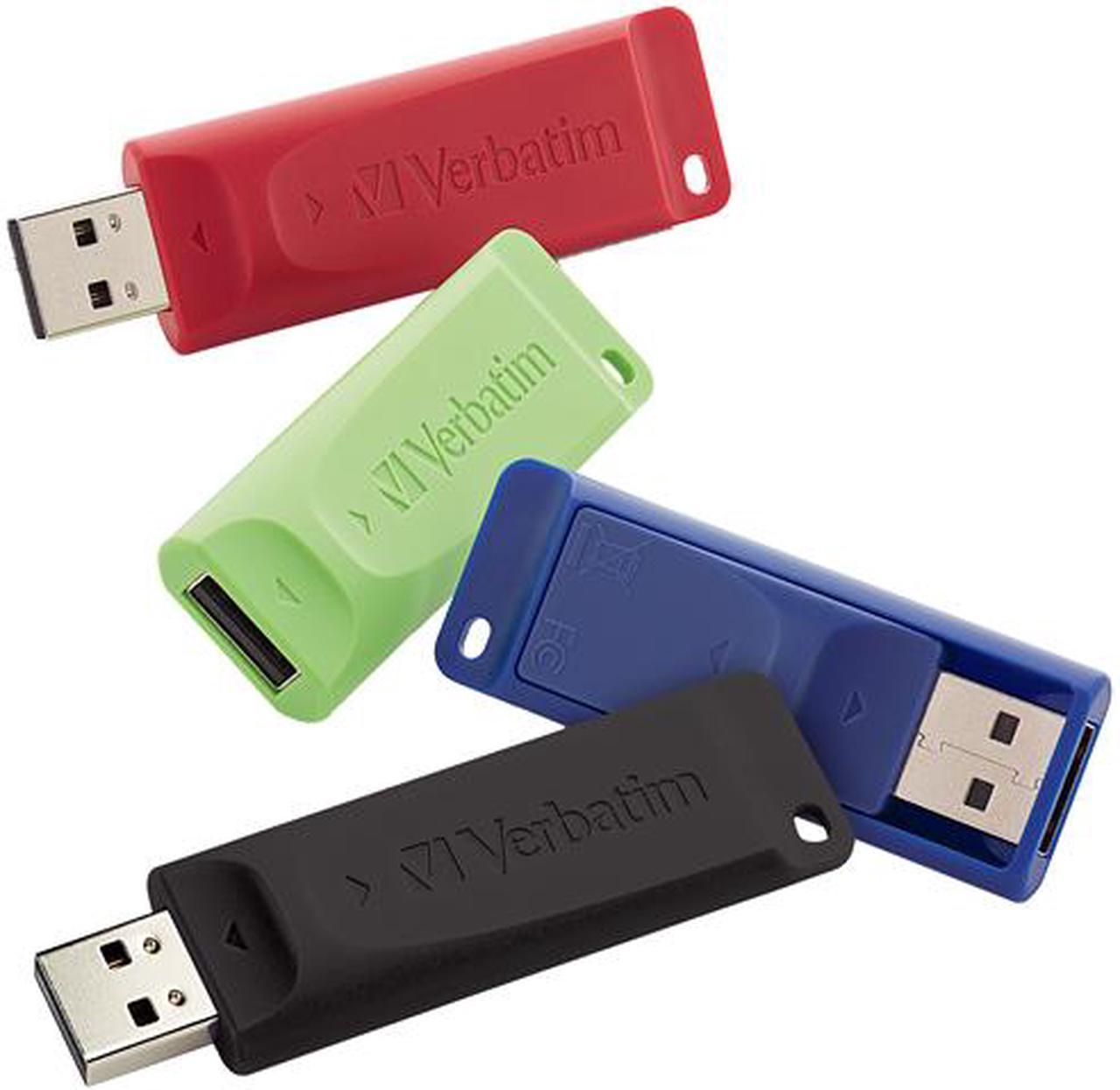 Verbatim Store 'n' Go 16GB USB Flash Drive - Pack of 4 - Blue, Green, Red, Black Model 99123