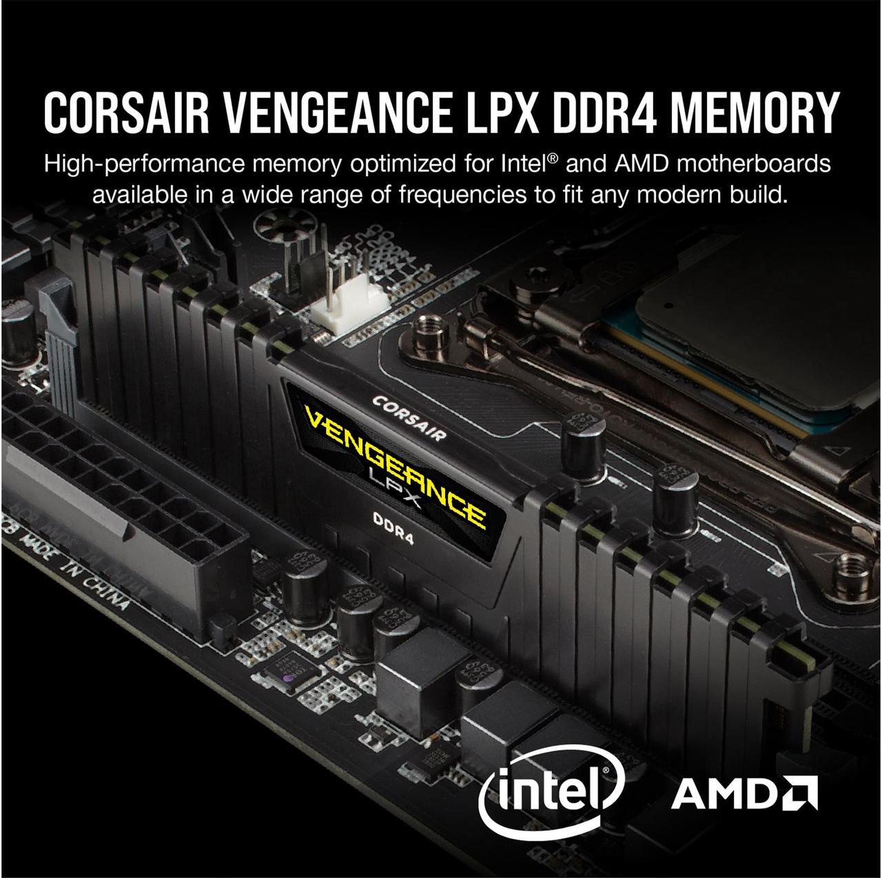 Alt view image 2 of 5 - CORSAIR Vengeance LPX 32GB (2 x 16GB) DDR4 3200 (PC4 25600) Desktop Memory Model CMK32GX4M2B3200C16W