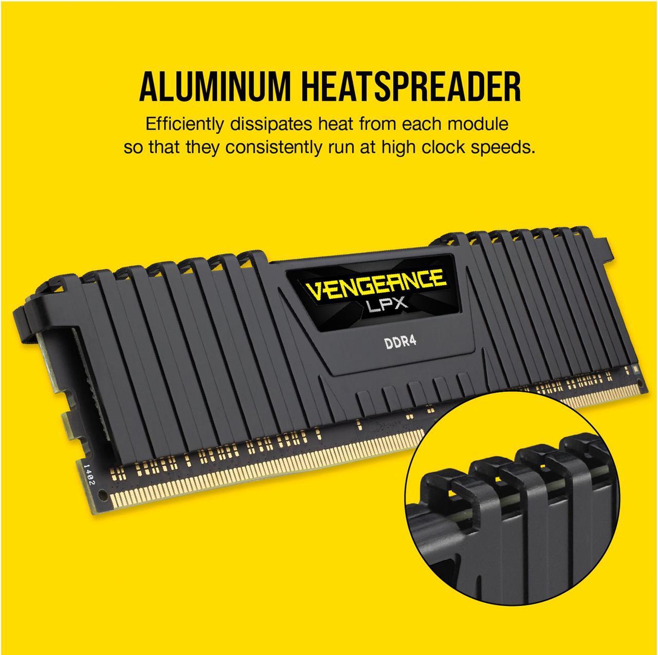 Alt view image 4 of 5 - CORSAIR Vengeance LPX 32GB (2 x 16GB) DDR4 3200 (PC4 25600) Desktop Memory Model CMK32GX4M2B3200C16W