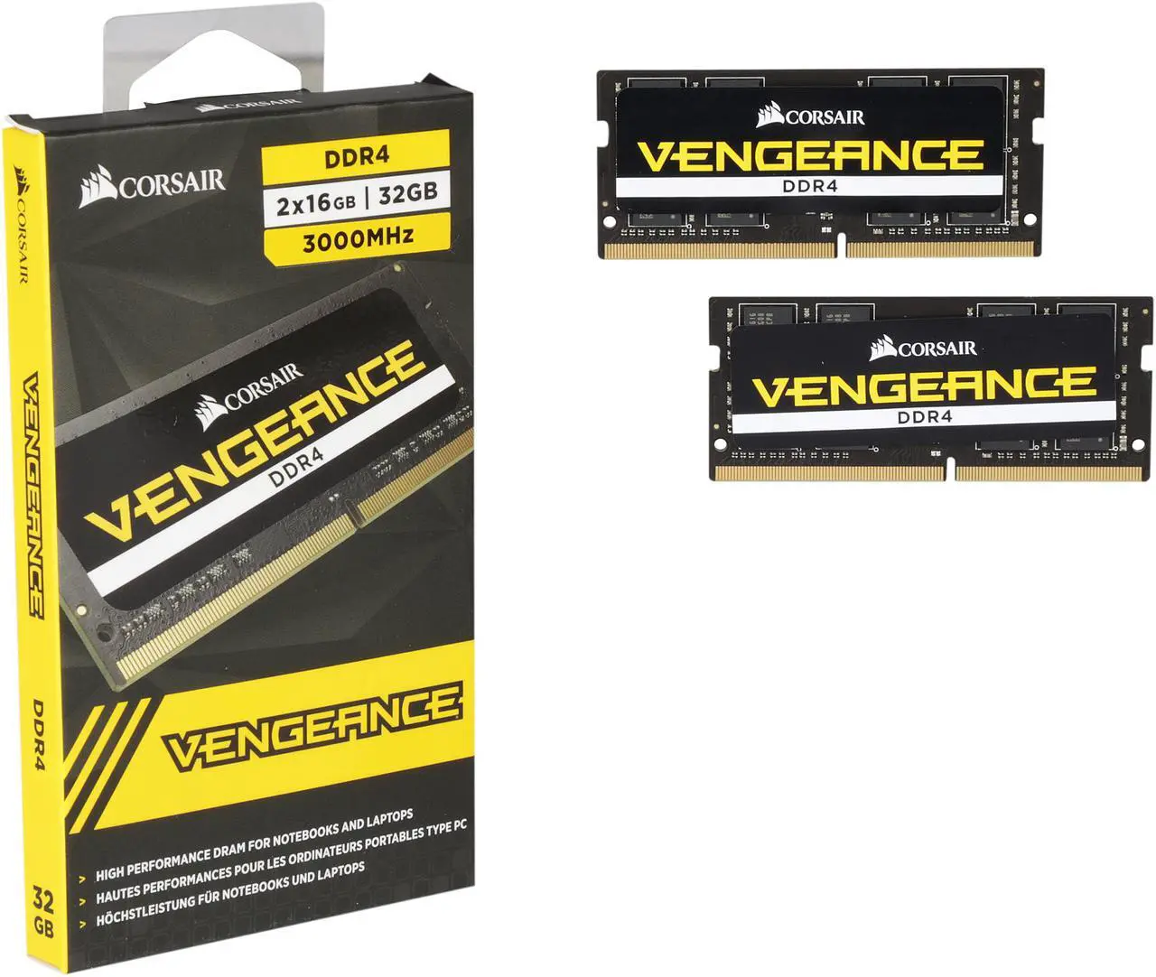 Alt view image 3 of 3 - CORSAIR Vengeance Performance 32GB (2 x 16GB) 260-Pin DDR4 SO-DIMM DDR4 3000 (PC4 24000) Memory (Notebook Memory) Model CMSX32GX4M2A3000C16