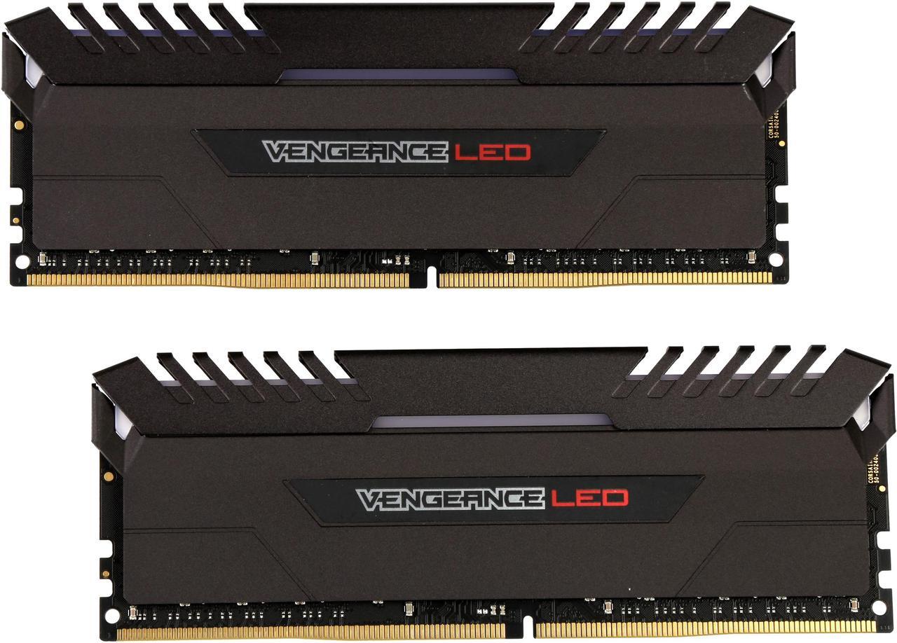 Alt view image 2 of 5 - CORSAIR Vengeance LED 16GB (2 x 8GB) DDR4 3000 (PC4 24000) Memory (Desktop Memory) Model CMU16GX4M2C3000C15R