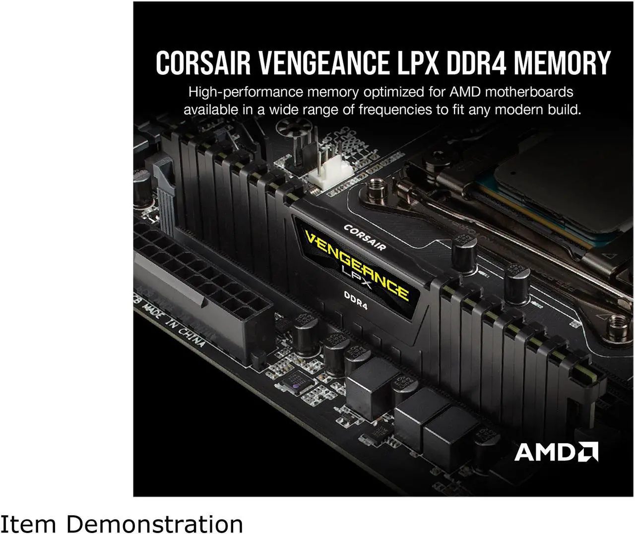Alt view image 2 of 5 - CORSAIR Vengeance LPX (AMD Ryzen Ready) 16GB (2 x 8GB) DDR4 2400 (PC4 19200)  Desktop Memory Model CMK16GX4M2Z2400C16