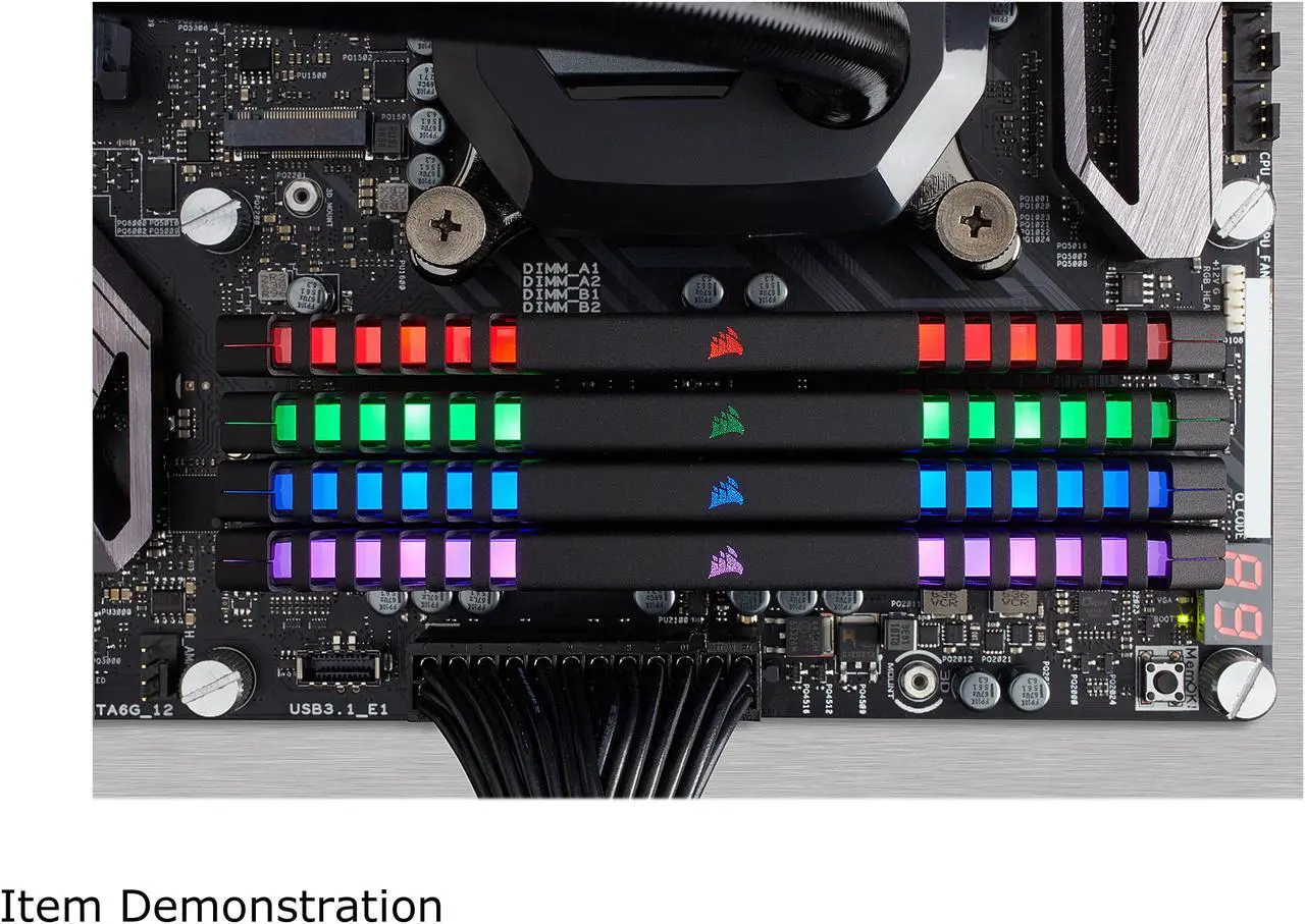 Alt view image 3 of 3 - CORSAIR Vengeance RGB DRAM 32GB (4 x 8GB) DDR4 3000 (PC4-24000) C15 - Intel 100/200 Series Desktop Memory