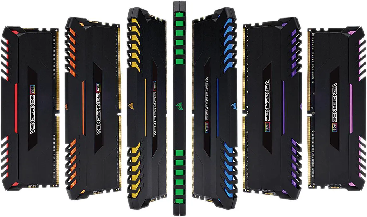 Alt view image 2 of 3 - CORSAIR Vengeance RGB DRAM 32GB (4 x 8GB) DDR4 3000 (PC4-24000) C15 - Intel 100/200 Series Desktop Memory