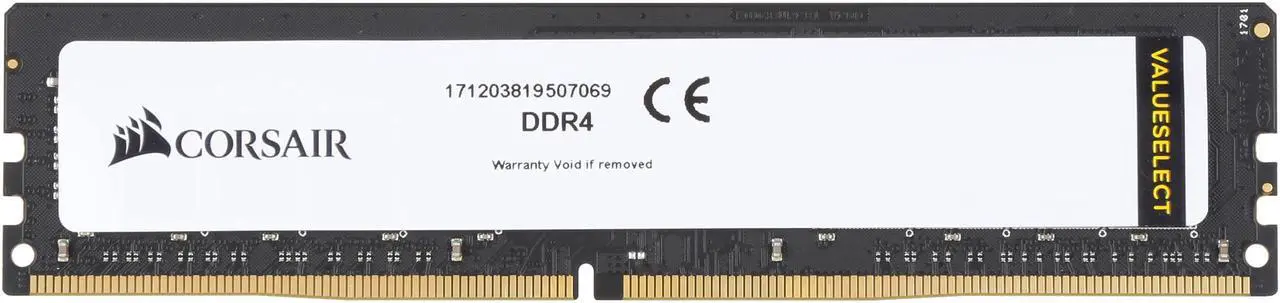Alt view image 2 of 3 - CORSAIR ValueSelect 16GB 288-Pin DDR4 SDRAM 2400 (PC4-19200) Desktop Memory Model CMV16GX4M1A2400C16 Intel 7th Gen and AMD Ryzen Ready