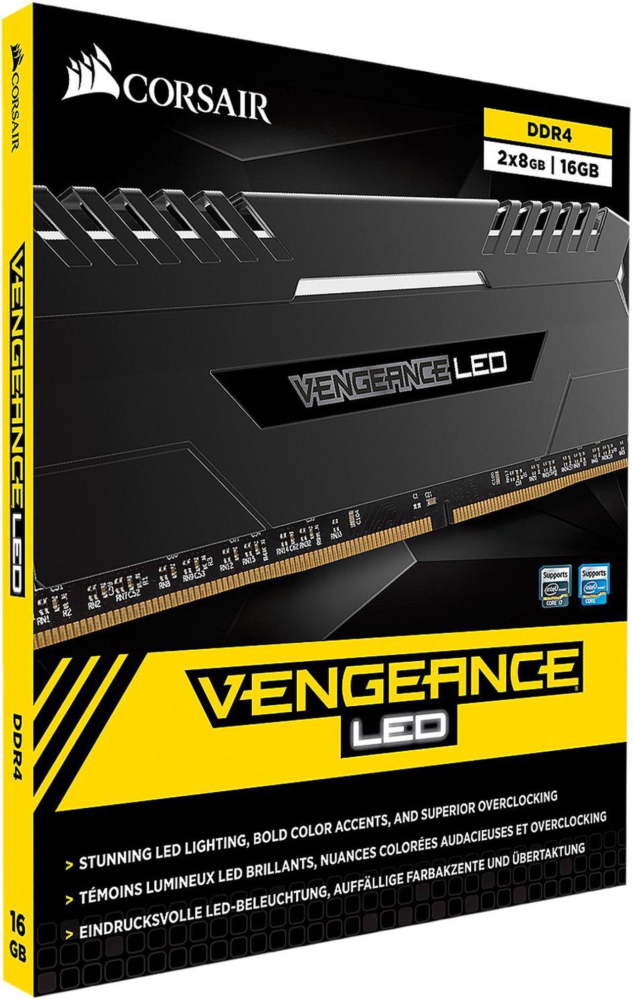 Alt view image 4 of 4 - CORSAIR Vengeance LED 16GB (2 x 8GB) DDR4 3000 (PC4 24000) Desktop Memory Model CMU16GX4M2D3000C16