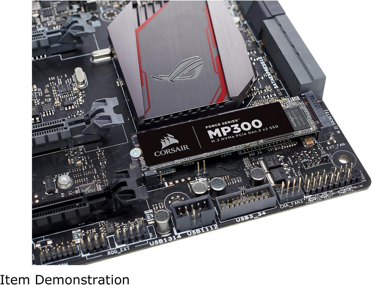 Alt view image 5 of 6 - Corsair Force MP300 M.2 2280 480GB PCI-Express 3.0 x2, NVME 1.3 3D TLC Internal Solid State Drive (SSD) CSSD-F480GBMP300