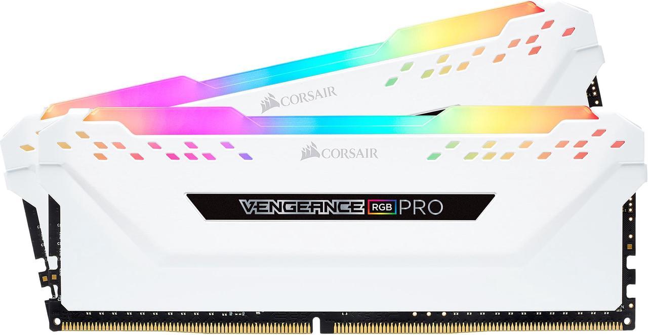 CORSAIR Vengeance RGB Pro 16GB (2 x 8GB) 288-Pin PC RAM DDR4 3200 (PC4 25600) Desktop Memory Model CMW16GX4M2C3200C16W