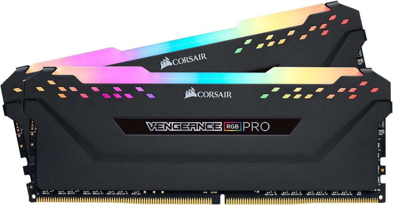 CORSAIR Vengeance RGB Pro 16GB (2 x 8GB) 288-Pin PC RAM DDR4 3200 (PC4 25600) Desktop Memory Model CMW16GX4M2C3200C16