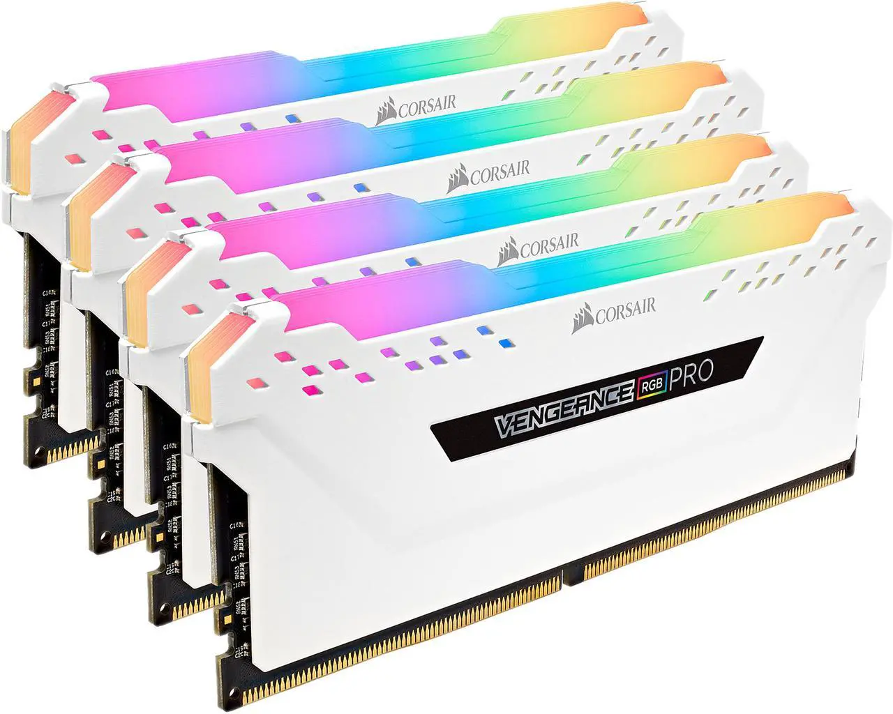 Alt view image 2 of 4 - CORSAIR Vengeance RGB Pro 64GB (4 x 16GB) DDR4 3600 (PC4 28800) Desktop Memory Model CMW64GX4M4K3600C18W