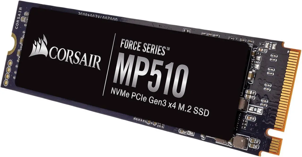 Alt view image 3 of 9 - Corsair Force MP510 M.2 2280 240GB PCI-Express 3.0 x4, NVMe 1.3 3D TLC Internal Solid State Drive (SSD) CSSD-F240GBMP510