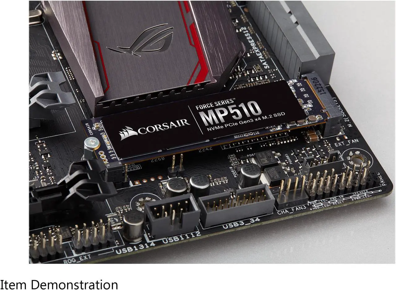 Alt view image 6 of 9 - Corsair Force MP510 M.2 2280 240GB PCI-Express 3.0 x4, NVMe 1.3 3D TLC Internal Solid State Drive (SSD) CSSD-F240GBMP510