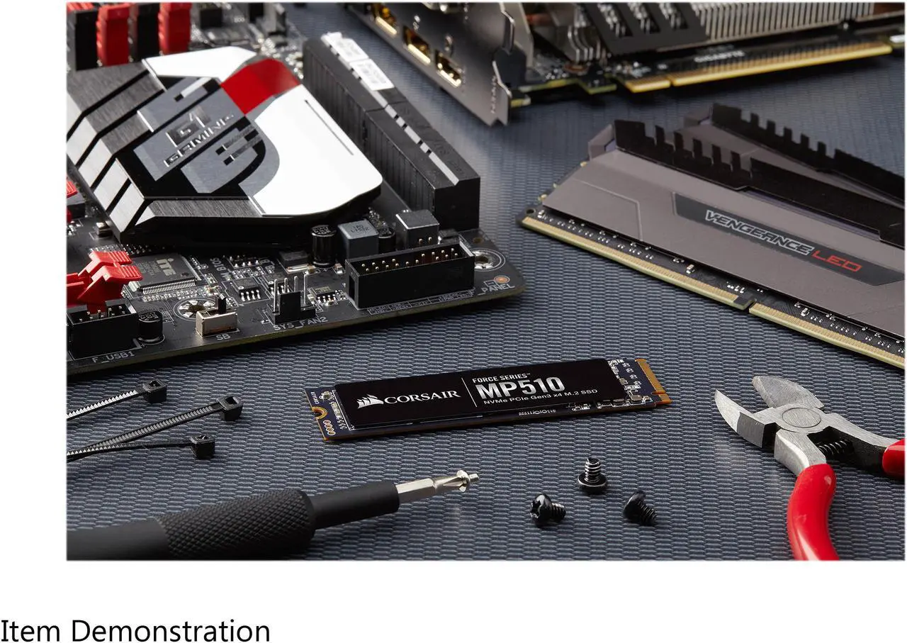 Alt view image 9 of 9 - Corsair Force MP510 M.2 2280 240GB PCI-Express 3.0 x4, NVMe 1.3 3D TLC Internal Solid State Drive (SSD) CSSD-F240GBMP510
