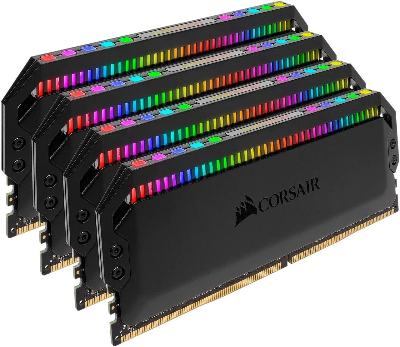 Alt view image 3 of 5 - CORSAIR Dominator Platinum RGB 64GB (4 x 16GB) DDR4 3466 (PC4 27700) Desktop Memory Model CMT64GX4M4C3466C16