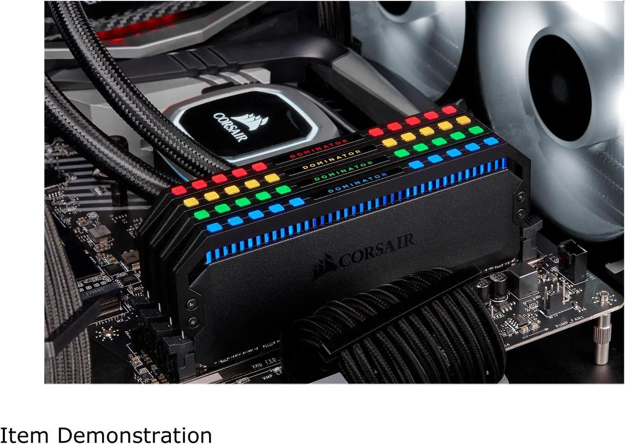 Alt view image 4 of 5 - CORSAIR Dominator Platinum RGB 64GB (4 x 16GB) DDR4 3466 (PC4 27700) Desktop Memory Model CMT64GX4M4C3466C16