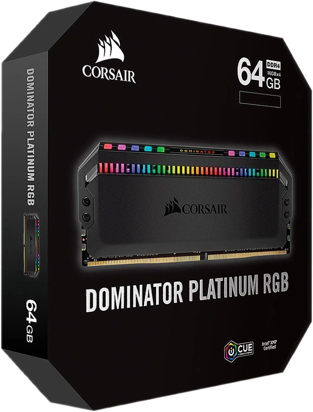 Alt view image 5 of 5 - CORSAIR Dominator Platinum RGB 64GB (4 x 16GB) DDR4 3466 (PC4 27700) Desktop Memory Model CMT64GX4M4C3466C16