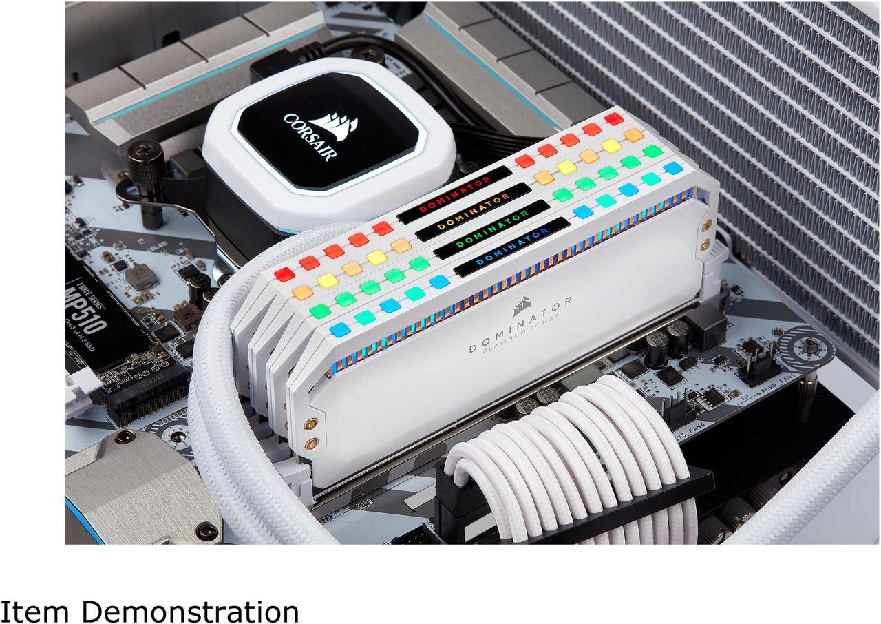 Alt view image 2 of 4 - CORSAIR Dominator Platinum RGB 32GB (4 x 8GB) DDR4 4000 (PC4 32000) Desktop Memory Model CMT32GX4M4K4000C19W