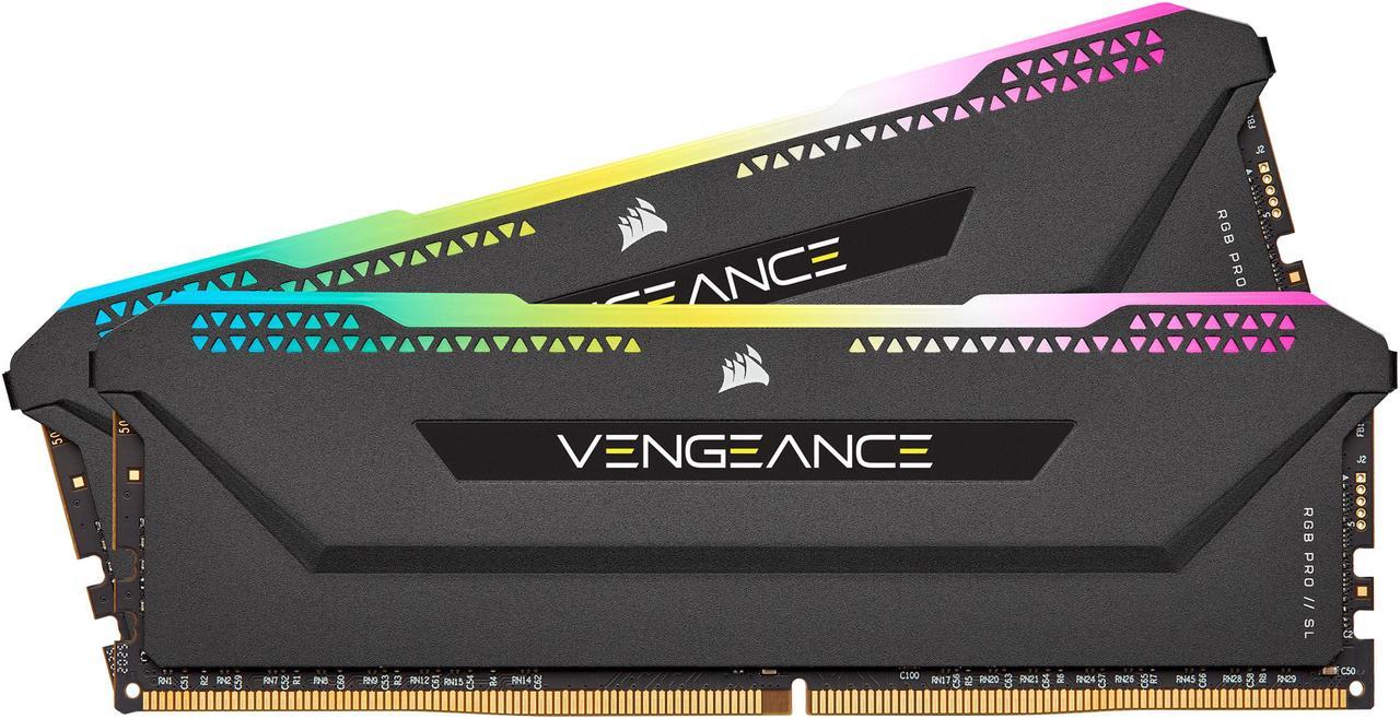 CORSAIR Vengeance RGB Pro SL 16GB (2 x 8GB) 288-Pin PC RAM DDR4 3600 (PC4 28800) Desktop Memory Model CMH16GX4M2D3600C18