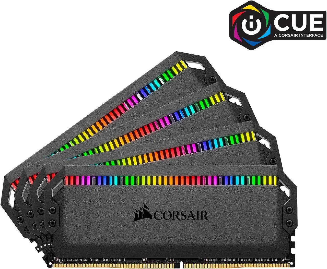 Alt view image 2 of 6 - CORSAIR Dominator Platinum RGB 32GB (4 x 8GB) 288-Pin PC RAM DDR4 3200 (PC4 25600) Desktop Memory Model CMT32GX4M4E3200C16