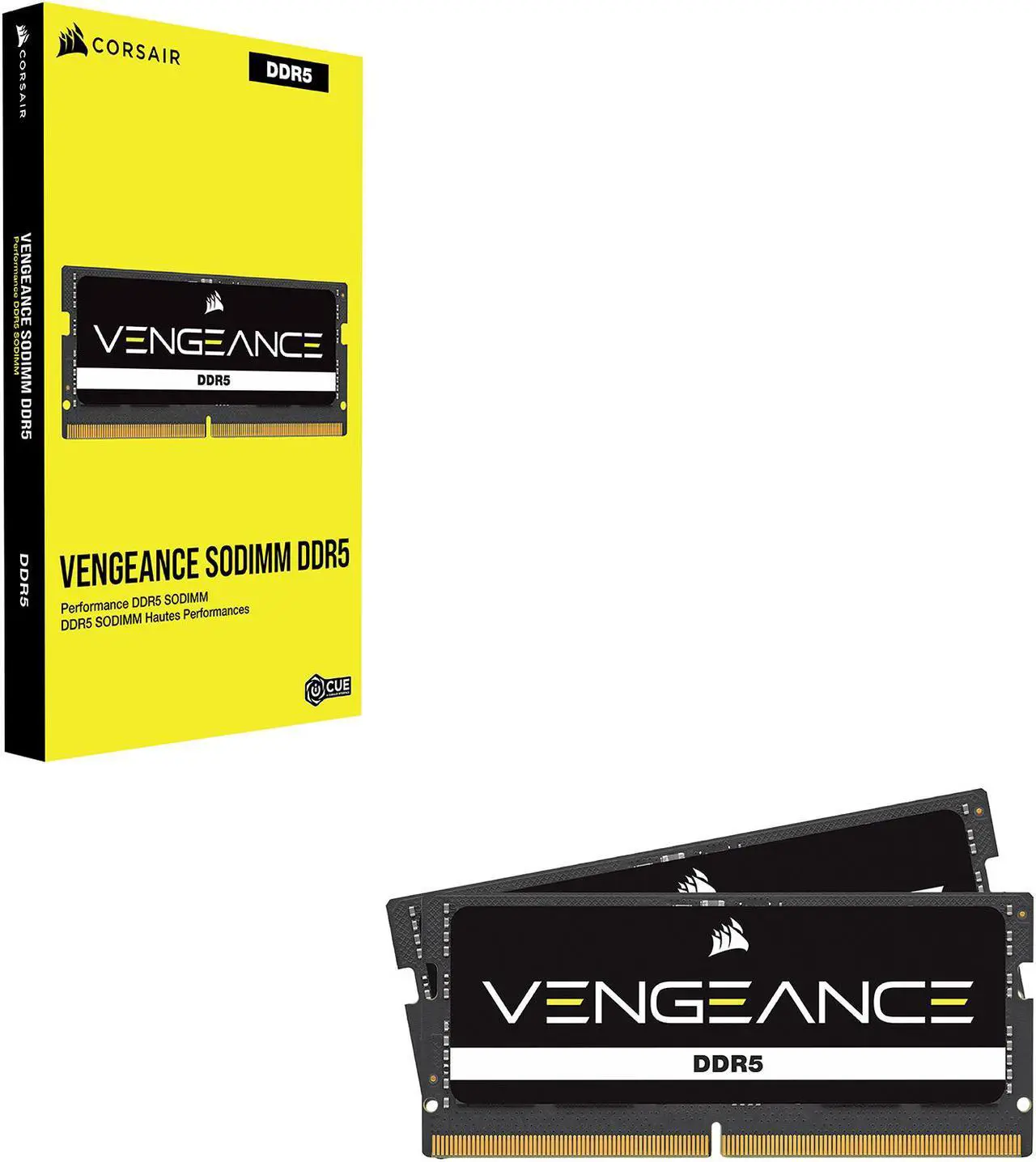 Alt view image 4 of 4 - CORSAIR Vengeance 16GB (2 x 8GB) 262-Pin DDR5 SO-DIMM DDR5 4800 (PC4 38400) Laptop Memory Model CMSX16GX5M2A4800C40