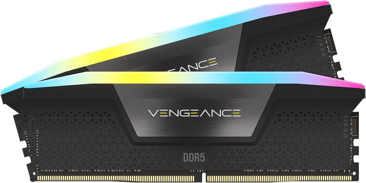 Main image of CORSAIR Vengeance RGB 32GB (2 x 16GB) 288-Pin PC RAM DDR5 5600 (PC5 44800) Desktop Memory Model CMH32GX5M2B5600C36